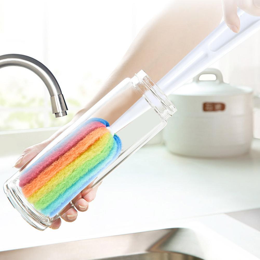 Afneembare Water Fles Mok Cup Glazen Wassen Spons Borstel Scrubber