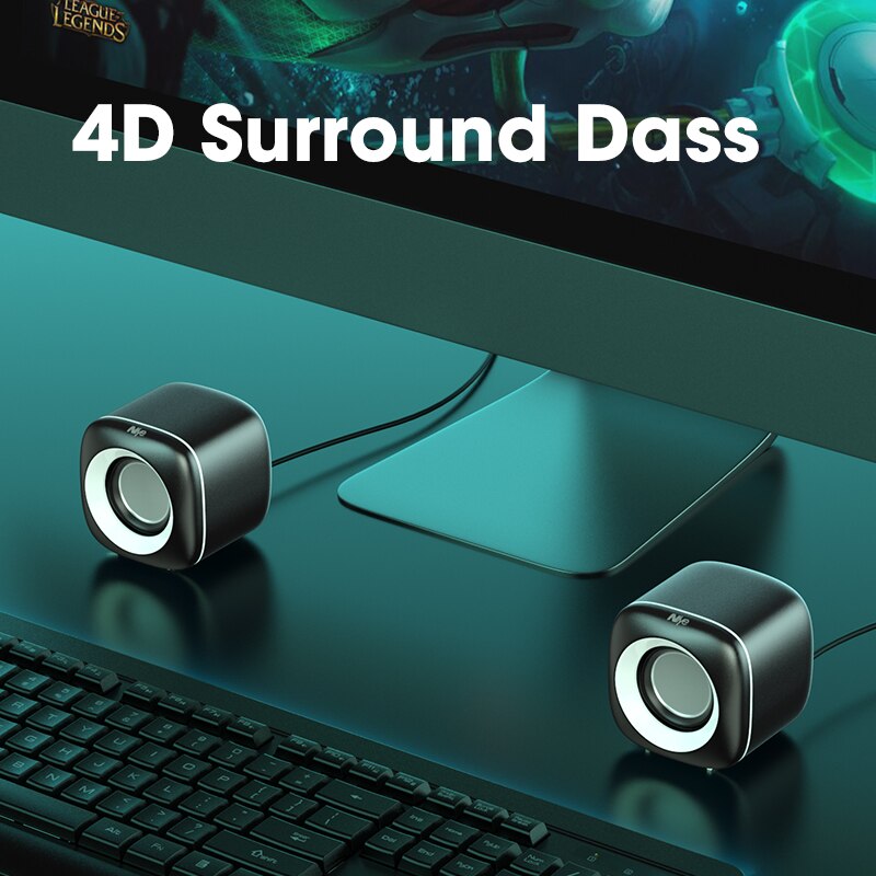 Usb Bedrade Computer Speakers Diepe Bass Sound Box Speaker Voor Pc Laptop Krachtige Subwoofer Multimedia Luidsprekers Niet Soundbar