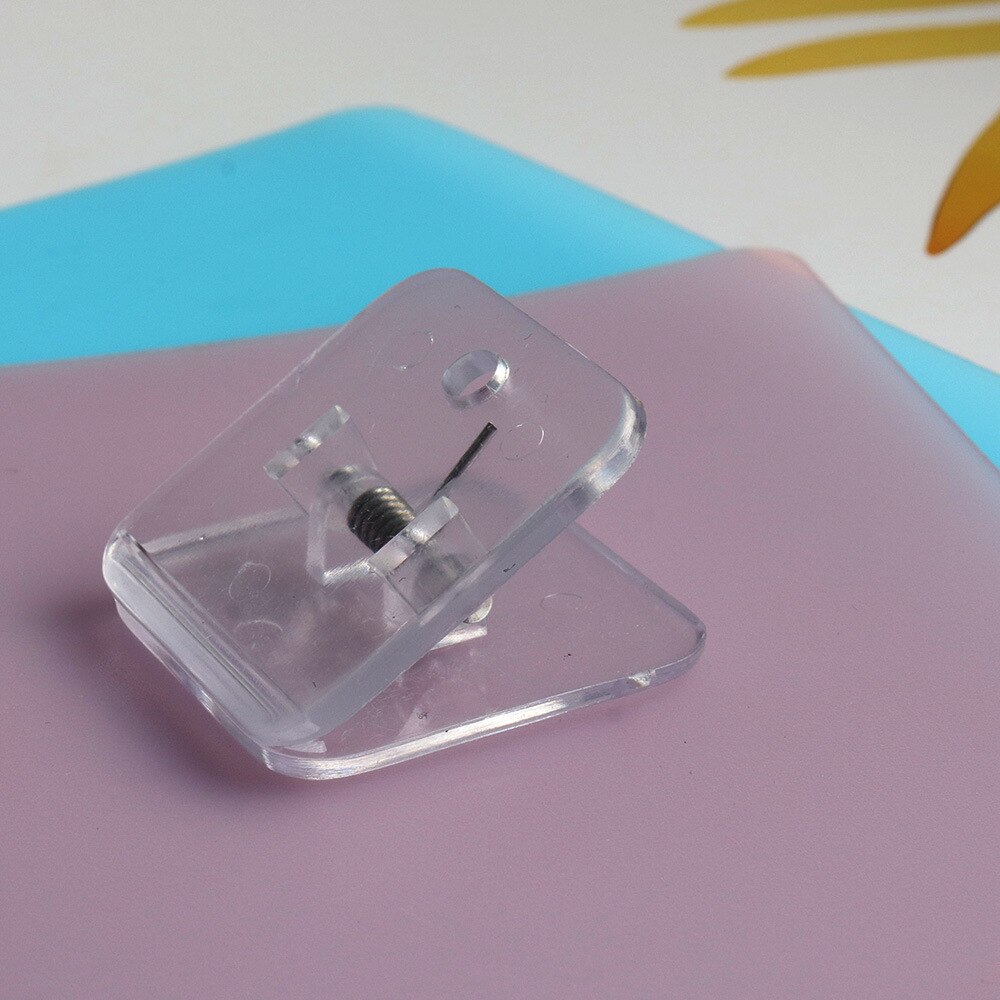 Clips de couture en plastique, 10 pièces, Clip d&#39;angle acrylique, reliure à longue queue pour fournitures de couture, Clip de chemise, pinces pour tissu: transpt 10pcs
