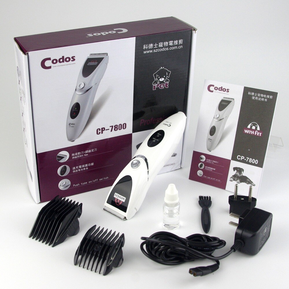 Codos – tondeuse électrique professionnelle CP-7800, Rechargeable, pour chiens et chats, accessoire de toilettage