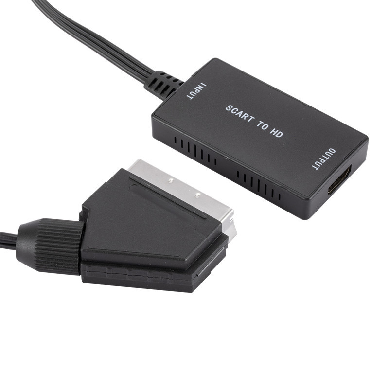 1Pc Hd 1080P Scart Naar Hdmi-Compatibel Kabels Converter Adapter Voor Video Audio Converter Met Usb Kabel voor Hdtv Dvd Adapter