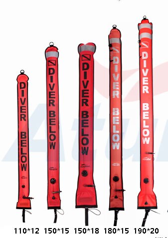 Aturdive Oppervlak Marker Boei Smb 40-90Inch Nylon-D Pull Duiken Boeien Met Klep, Smb