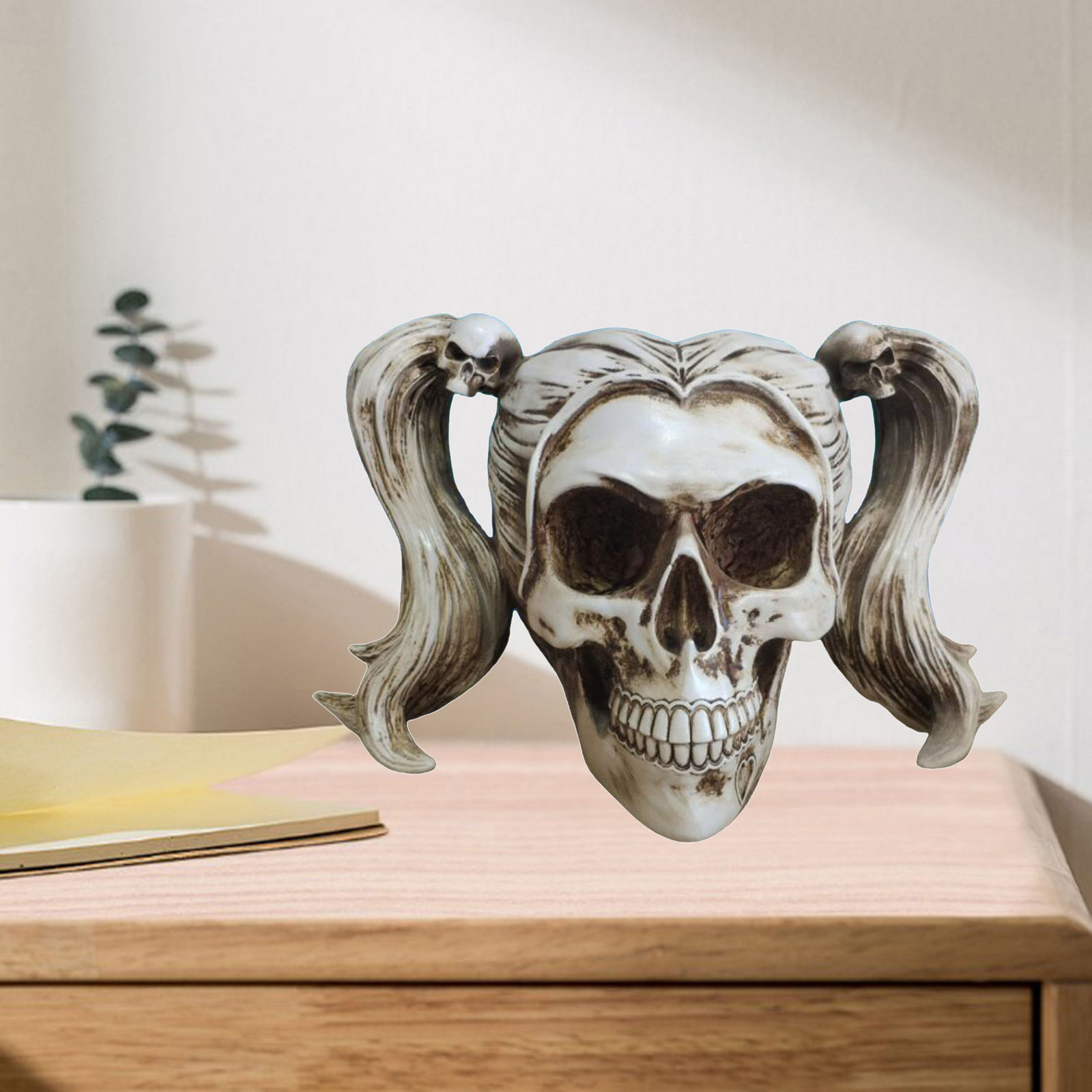 1:1 Life Size Female Skull Statue Decorative Anatomy Teaching Aids Resin for Party