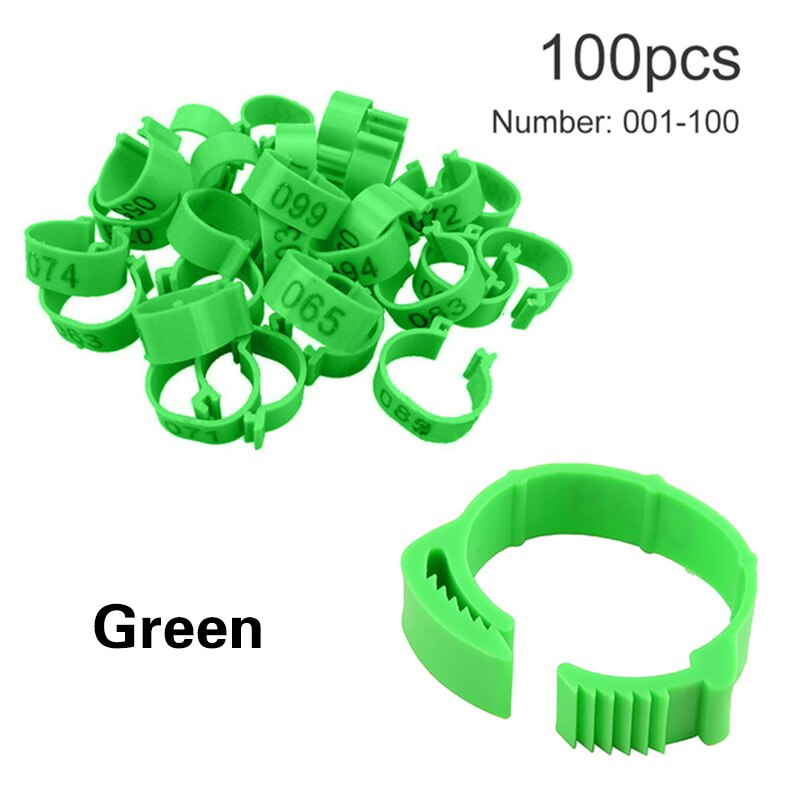 100pcs Chicken feet ring poultry legs without digital label buckle plastic duck and goose farm equipment adjustable size