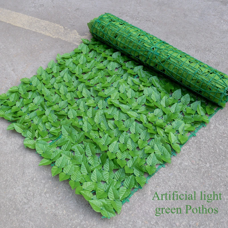 Artificial Hedge Fence Panel 0.5M/3M Green Privacy Screen Waterproof UV Protection Outdoor Garden Balcony Home Decoration: 3XL / Fluorescence Yellow