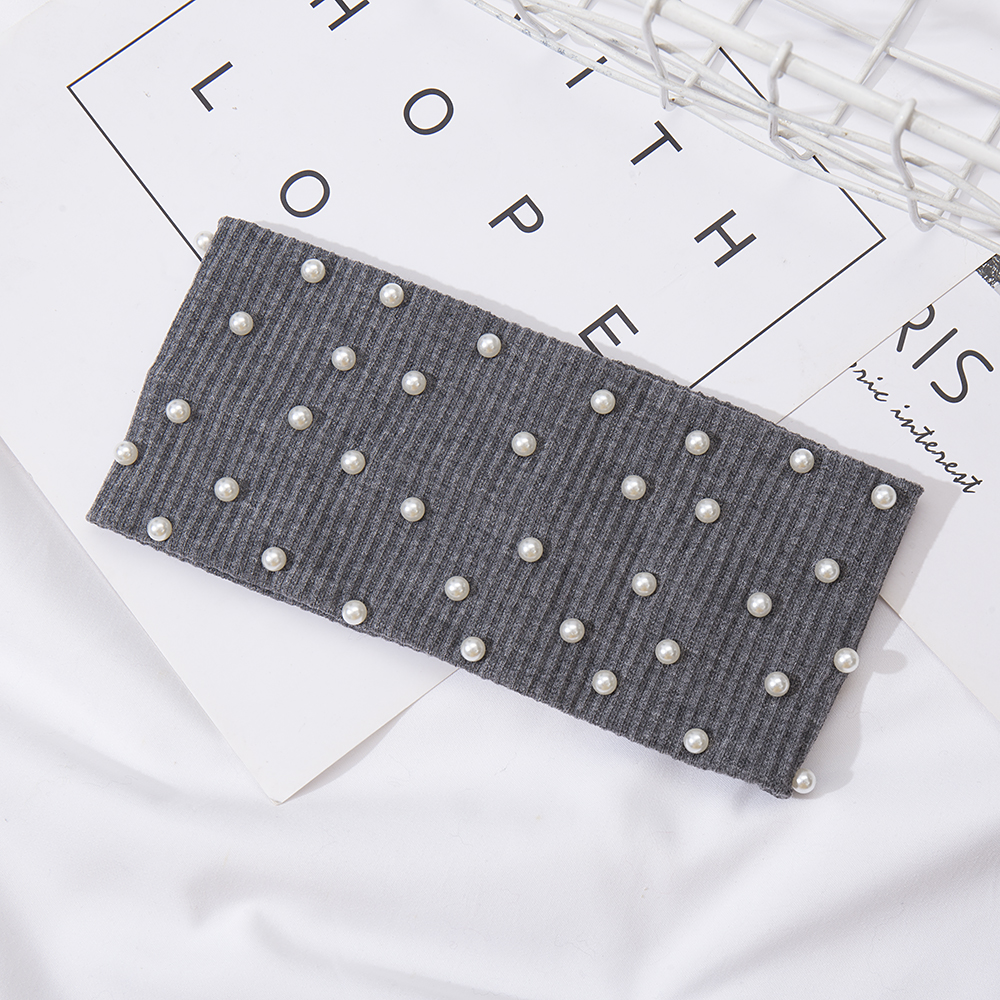 Bandeaux élastiques avec nœud pour femmes, bandeaux avec perles, turban, bandana, coiffure chaude, accessoires pour cheveux, sauna, automne, hiver: Or