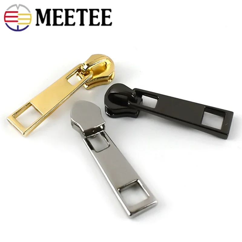 Tiradores de cremallera para costura, cinta de cremalleras de Metal/Nailon/resina, deslizadores de bolsas, accesorios de reparación de prendas de vestir, 5/10/20 piezas, #5