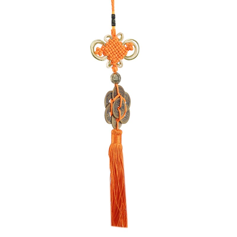 Klassieke chinese kwastenhanger met franjes, chinese kenmerken, ornamenthanger voor huisdecoratie: Oranje
