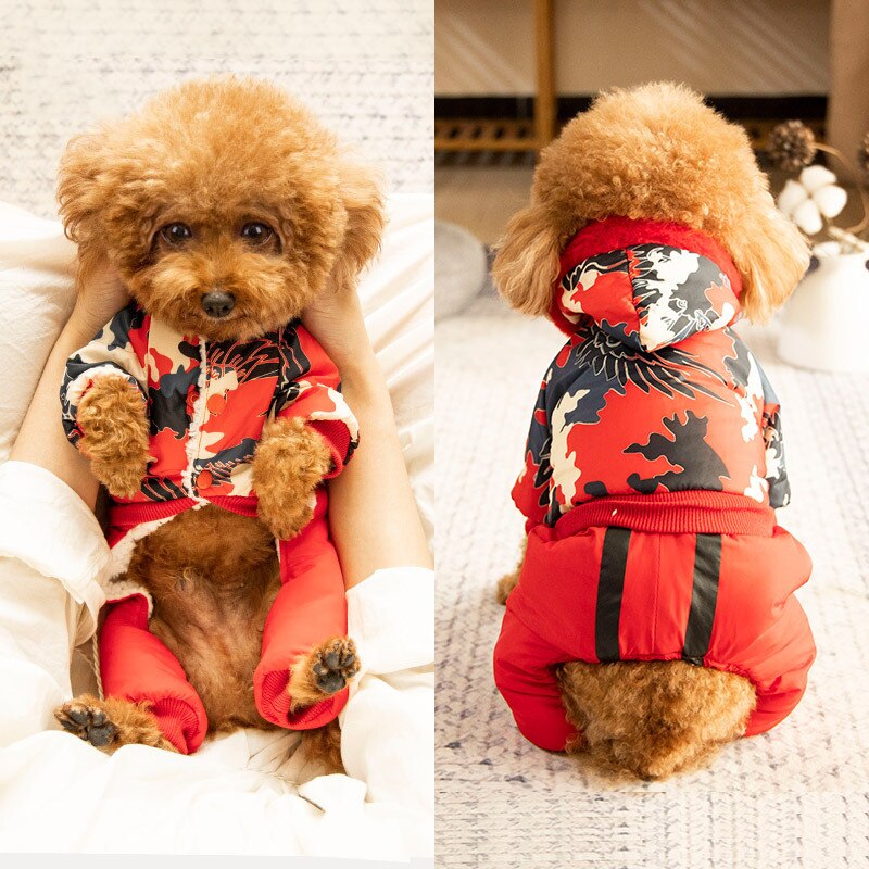 Kall vinter xxl hunddräkter butik på husdjur jumpsuit för tax shih tzu mops yorkie små djurkläder produkter