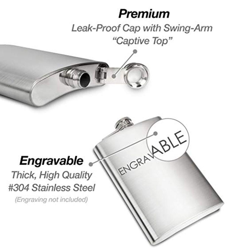 Flask Trustworthy 1pc Stainless Steel Hip Flask Liquor Whisky Alcohol Cap Funnel Drinkware Bottle