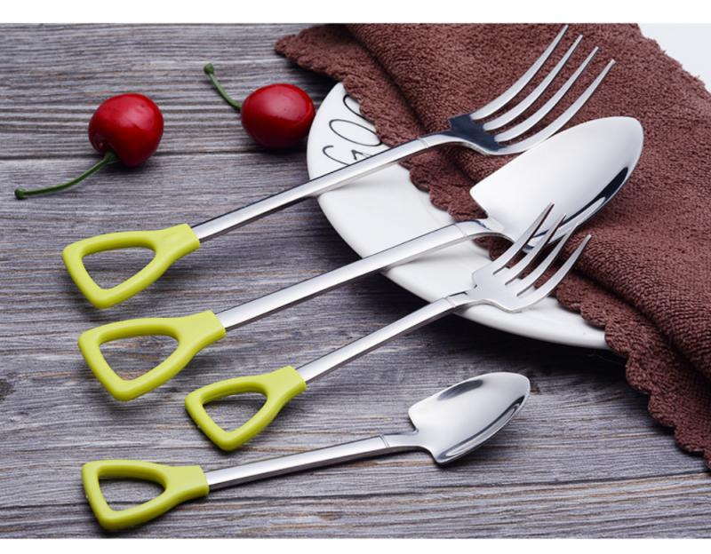 Shovel Small Spoon Fork Taro Spoon Coffee Stir Spoon Stainless Steel Long Handle Spoon Fork Western Steak Fork