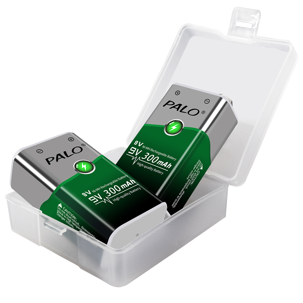 PALO rechargeable 9V 6f22 battery 300mAh 9V NiMH rechargeable battery low self discharge batery for toys