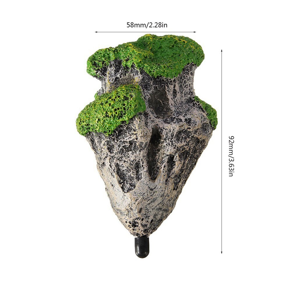 Simulation Of Floating Stone Aquarium Landscaping Decoration Sci-fi Artificial Water Grass Landscaping Stone Suspended Stone