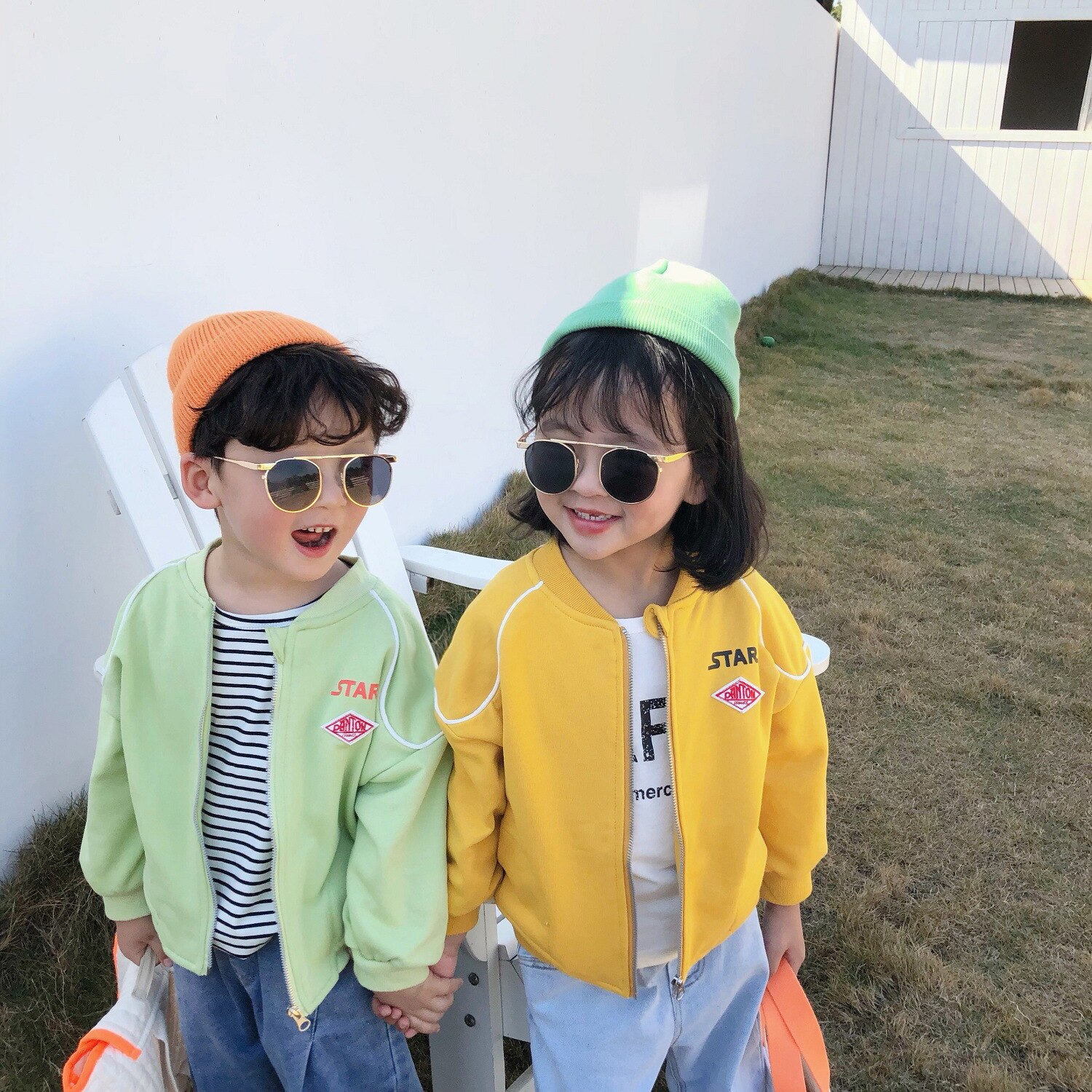 Jungen mädchen Baseball jacken kinder kinder Frühling herbst casual zipper mäntel outwear 2-6Y