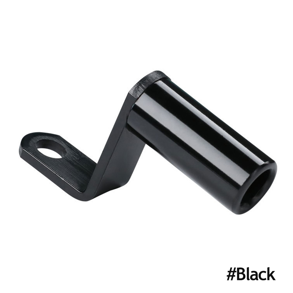 Aluminum Alloy Motorcycle Retrovisor Mirror Mount, adaptador do guidão, suporte do telefone móvel, suporte de expansão: Preto