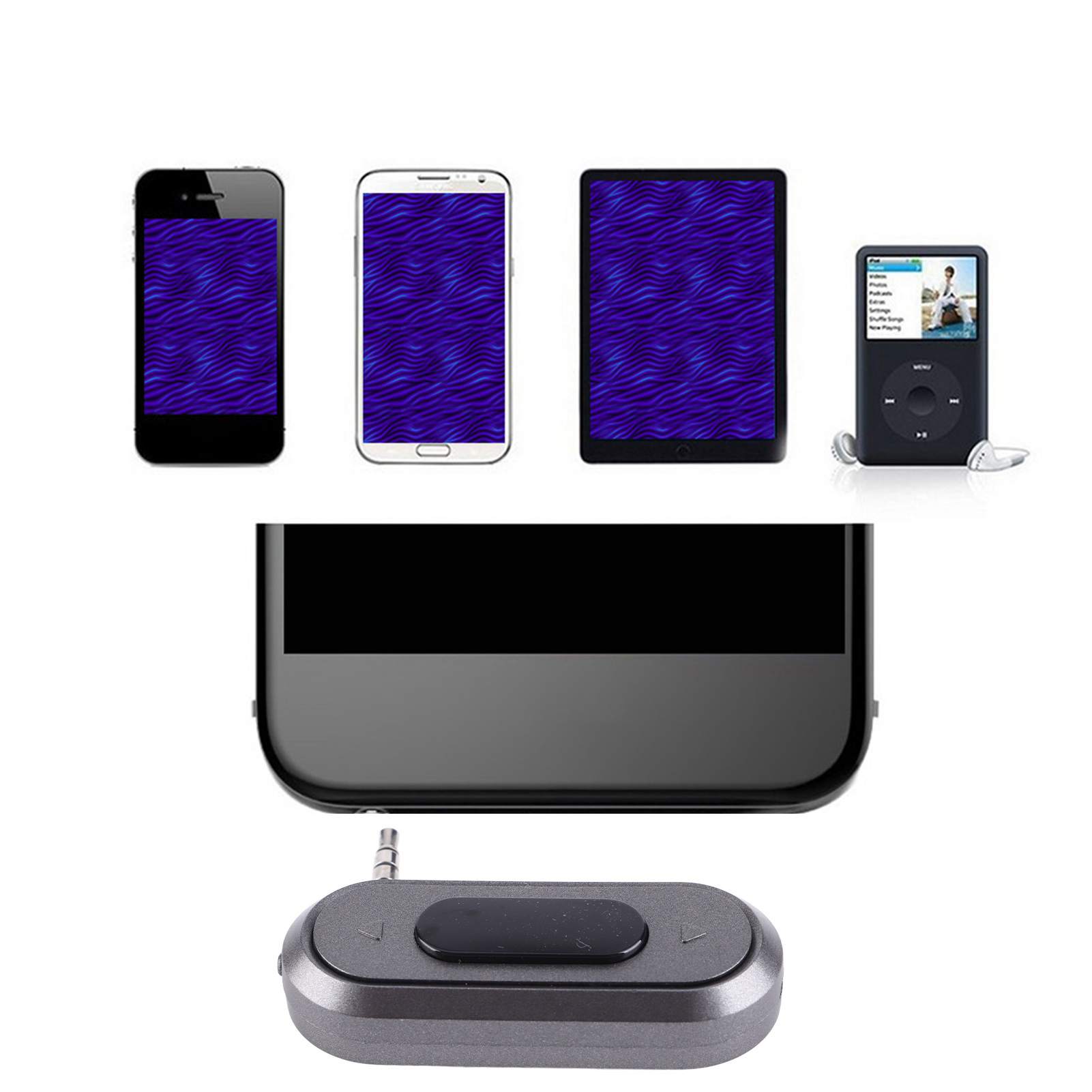 3.5MM Audio Head Mobile Phone Tablet FM Transmitter Built in 300mAh Battery Mobile Phone FM Transmitter Tablet FM Transmitter