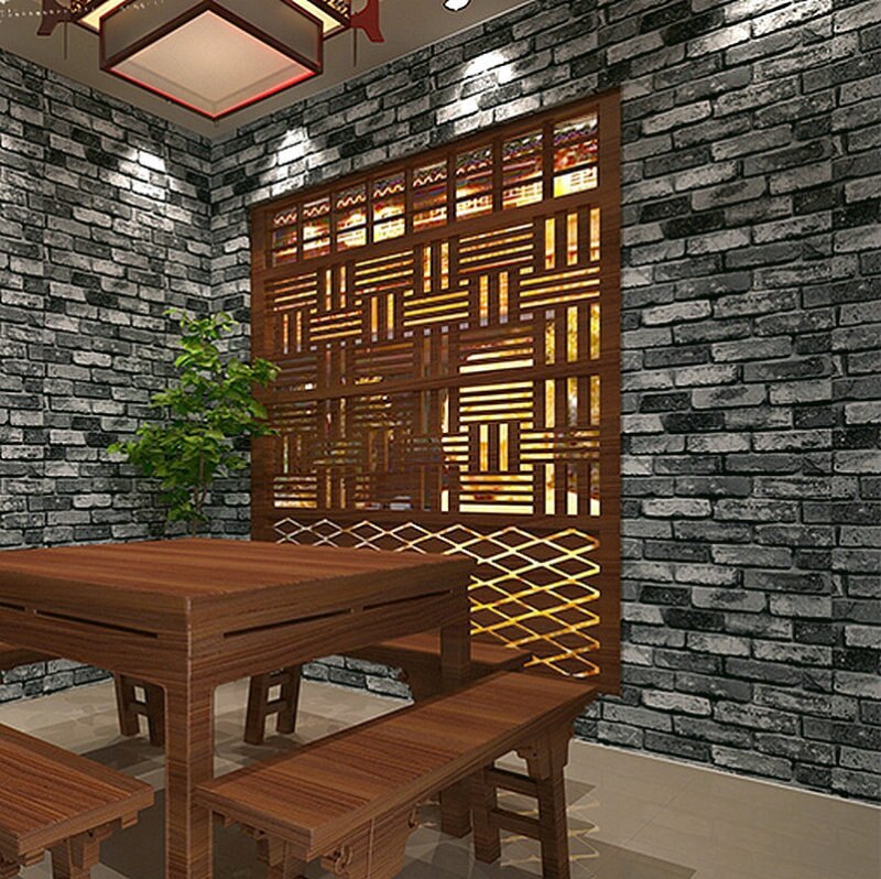 100 x 53cm stue køkken badeværelse vandtæt wallsticker boligindretning aftagelig vinyl mursten sten selvklæbende tapet