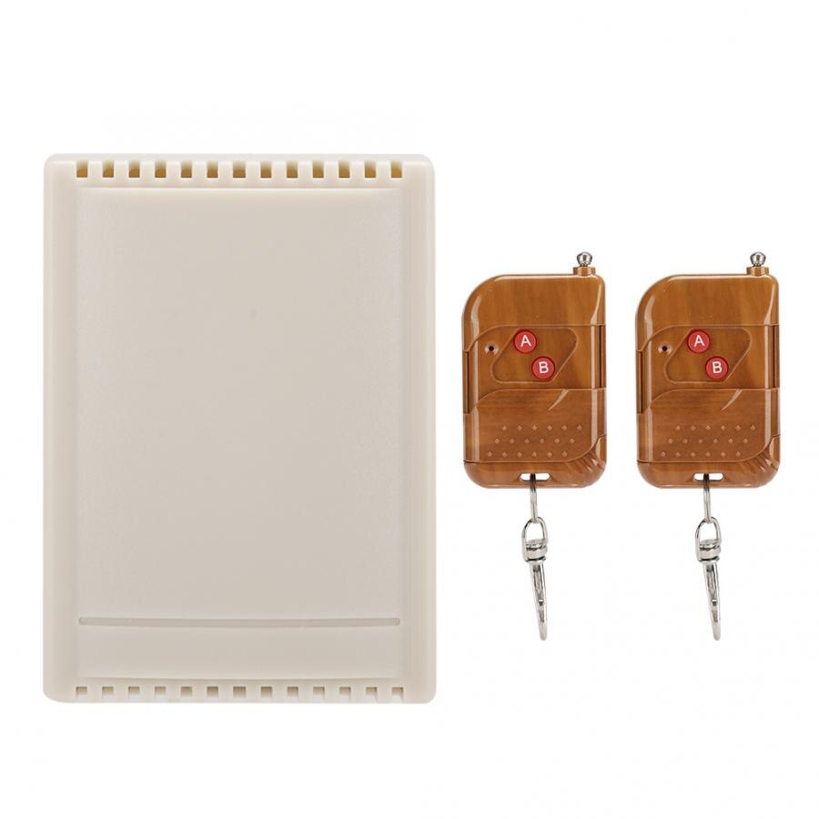 Interrupteur de porte automatique | Interrupteur de télécommande récepteur de 2 canaux avec 2 émetteurs en bois, Kit