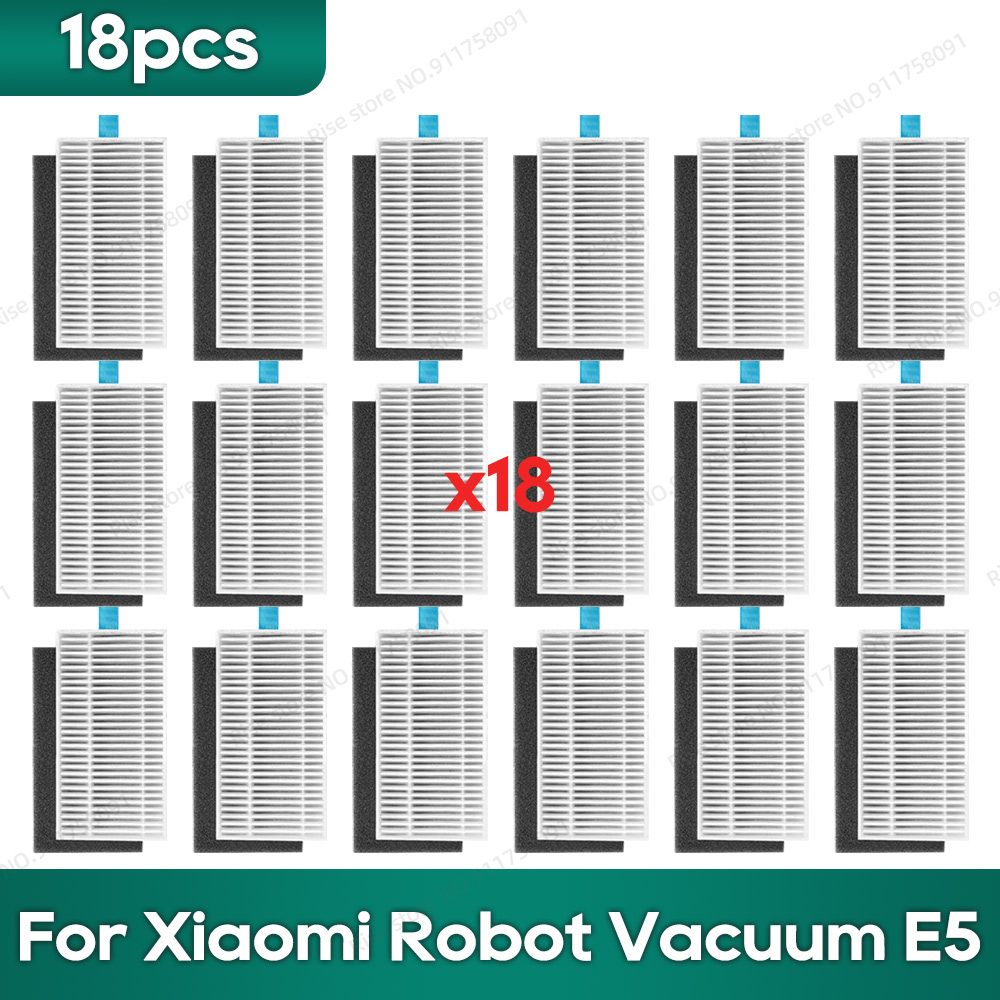 Compatível com os acessórios de reposição do Xiaomi Robot Vacuum E5, Filtro de Mop, Escova Lateral, Pano de Limpeza.: MULTI