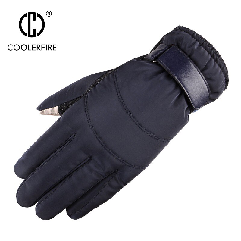 Mannen Handschoenen Winter Nacht Reflecterende Strip Touchscreen Waterdicht Anti-Slip Handschoenen Voor Fietsen Skiën Winddicht Pluis Warme ST078