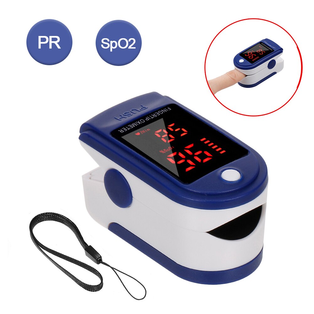 Digitale Vinger Oximeter Vingertop Pulsoxymeter Bloedzuurstofverzadiging Meter Vinger SPO2 Pr Hartslagmeter Saturimetro