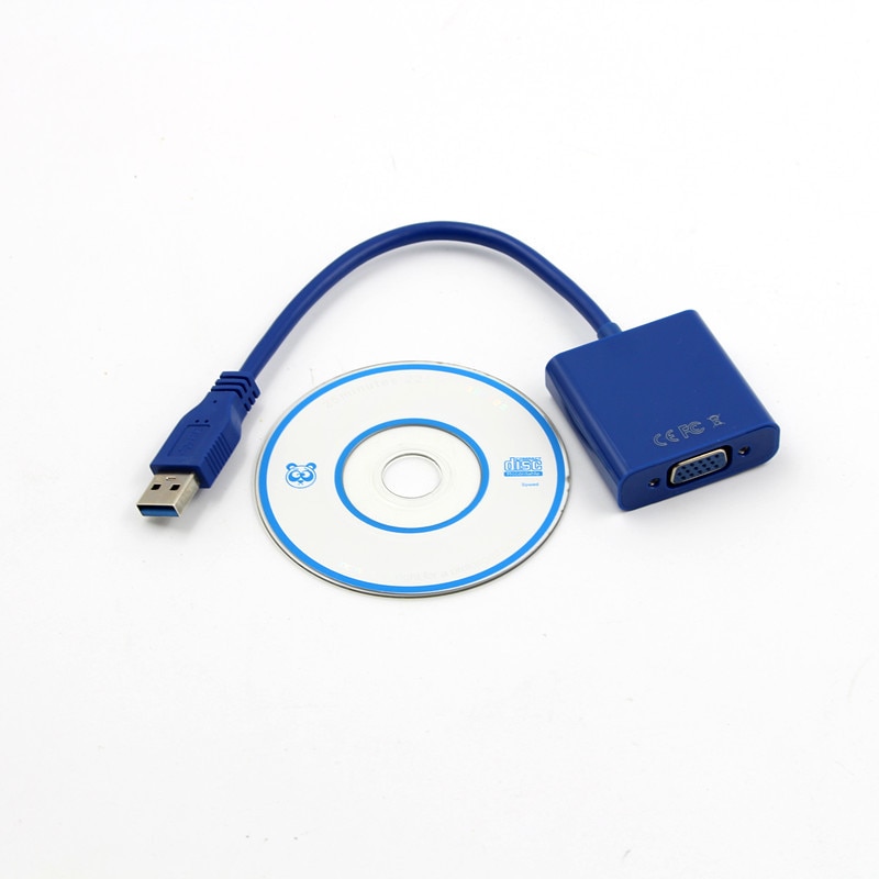 USB 3.0 To VGA Multi-Display Adapter Connector Cable External Video Graphic Card For Win 7/8/10 Laptop DVD Player Tablets