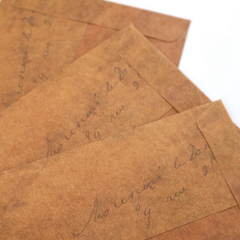 100Pcs/Lot Vintage Kraft Paper Stamp Series Envelopes Antique Kraft Envelope 16X11cm