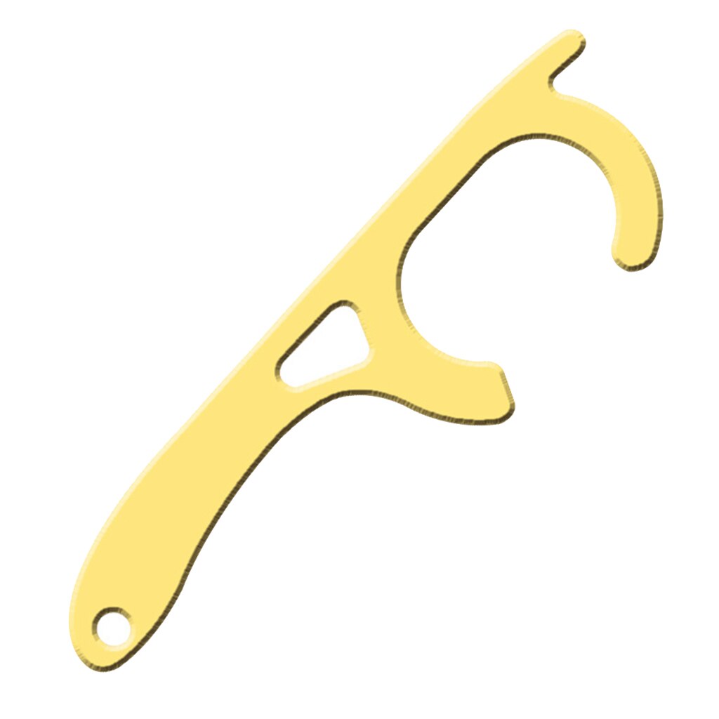 Main Portable en laiton sans touche ouvre-porte bouton de levage bouton poussoir poignée clé