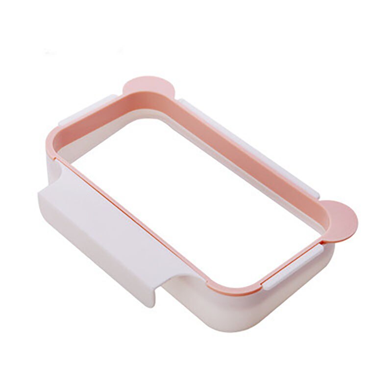 1Pcs Kitchen Can Hang Cabinet Door Trash Rack Trash Bag Storage Rack Plastic Bag Shelf Trash Can Bracket Towel Rack: Red