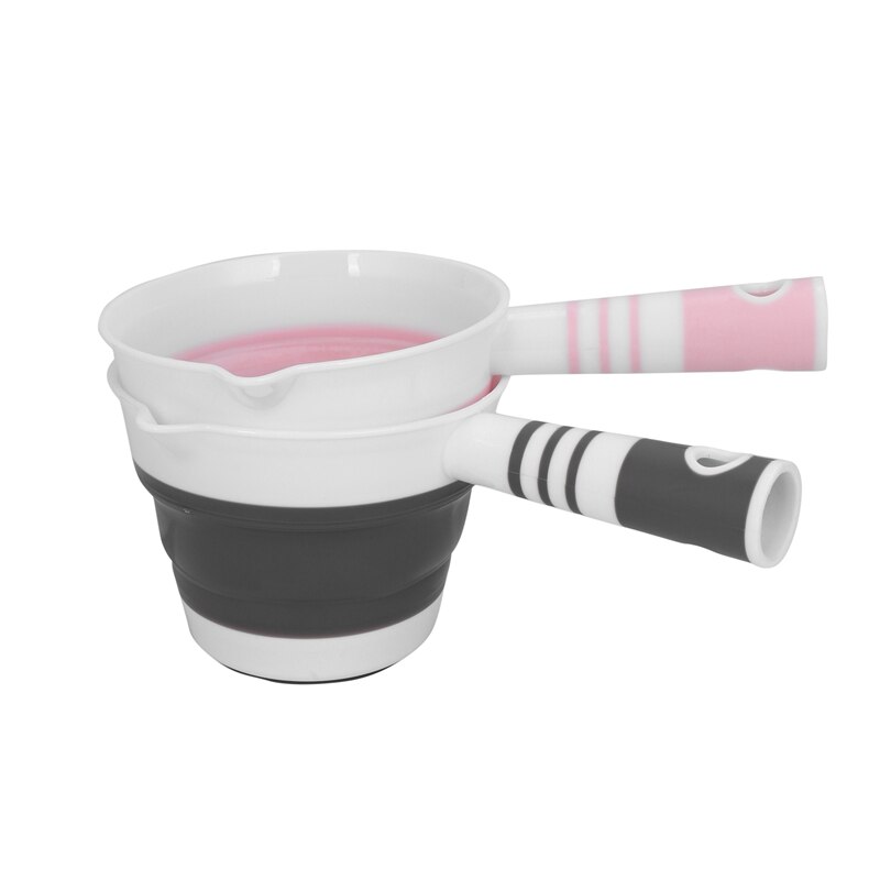 2 Pack Foldable Water Ladle, Collapsible Water Scoop Dipper, Folding Bath Spoon Ladle, Space Saving for Kitchen Bathroom