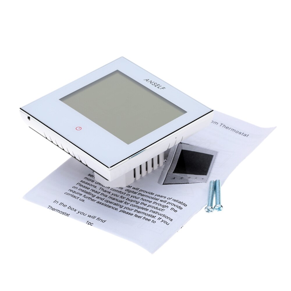 Temperature Controller 5A 110-230V Programmable LCD Display Touch Screen Water Heating Thermostat Room Temperature Controller
