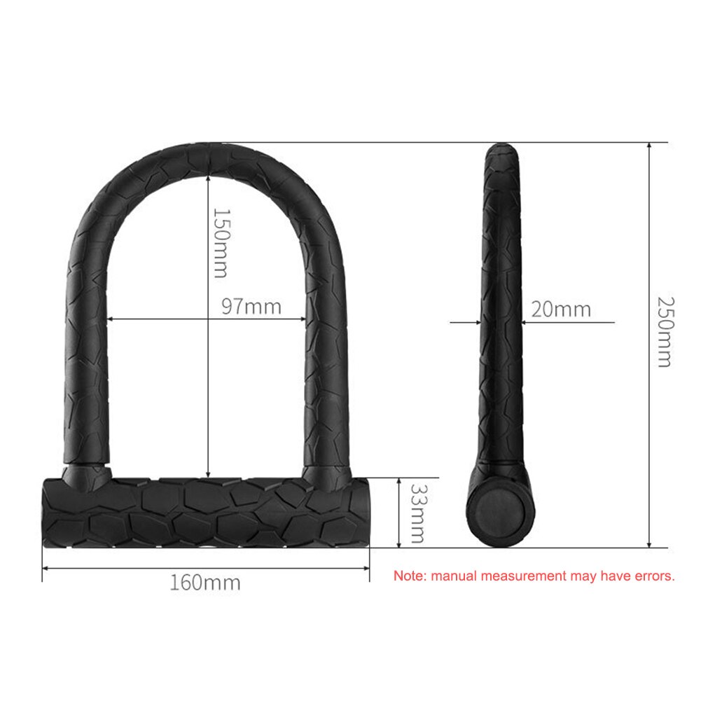uniwersalny Góra MTB koło rowerowe blokada z 2 kluczami zabezpieczenie przed kradzieżą przenośne zabezpieczenie skuter motocyklowy U Zamek akcesoria rowerowe