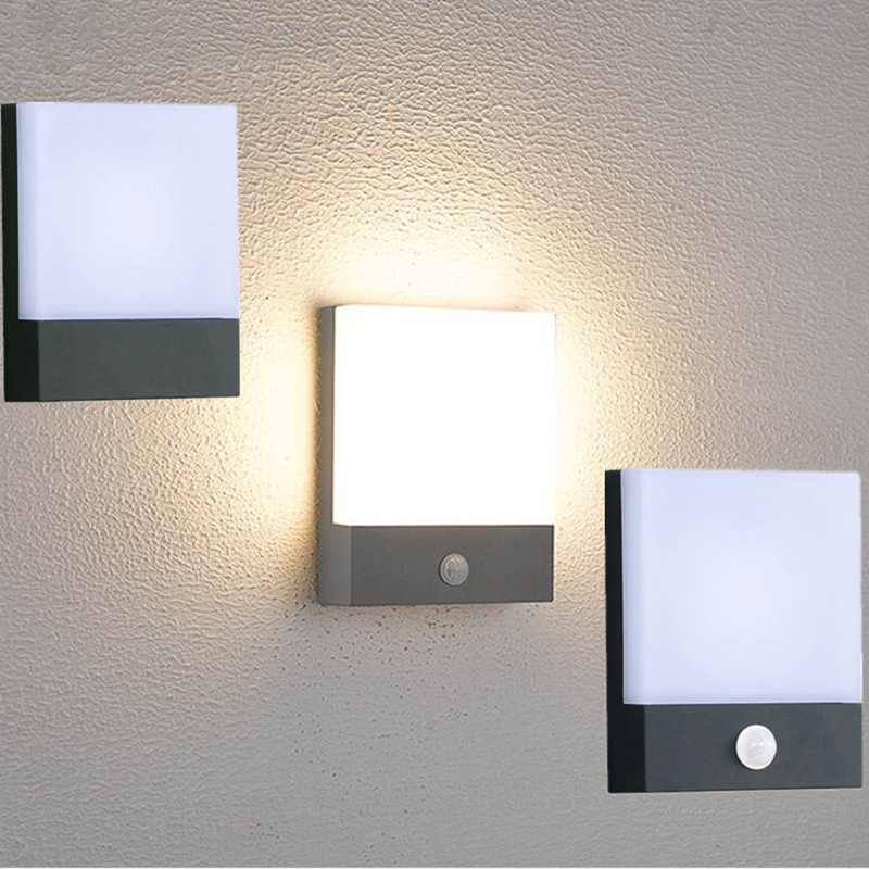 Udendørs væg led vandtæt udvendig terrasse sensor bevægelse gårdhave altan lys dør forlampe gang salle have