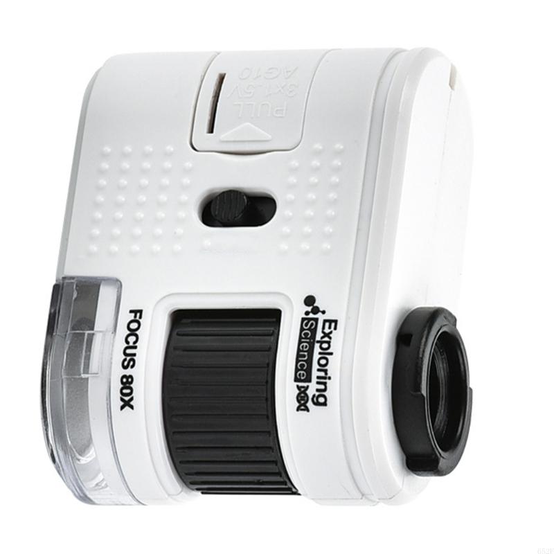 652f Precisiones Altas Microscopio Pequeño con Illumina LED Microscopio portátil Herramienta investigación científica Joyería