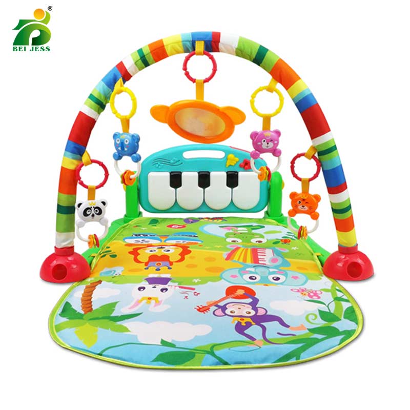 #39 leksak baby pussel aktivitet spel djur mjuk crawl musik piano lekmatta tidig pedagogisk golv gym leksak för barn