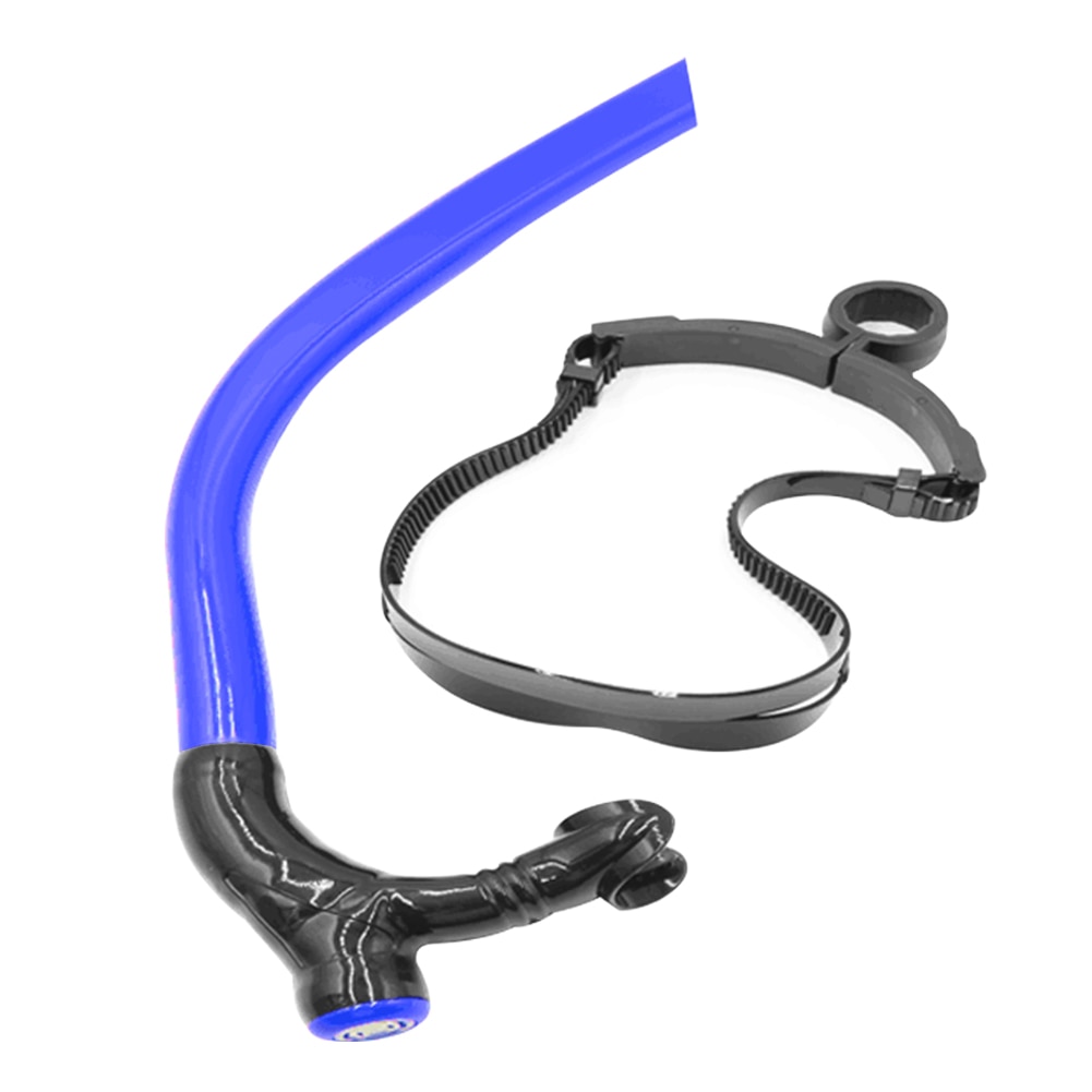 Droog Front Ademen Professionele Onderwater Zachte Siliconen Enkele Duiken Snorkel Training Snorkelen Buis Volwassenen Verstelbare
