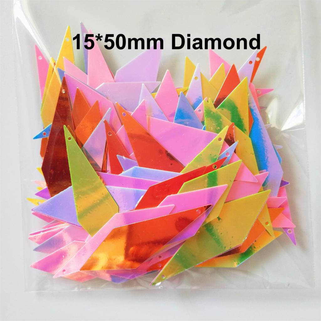 Ster Verlaat Diamond Oval Pvc Pailletten Platte Paillette Kledingstuk Oorbel Accessoires Shining Ab Spangles Mix Kleuren 100 Stks/partij