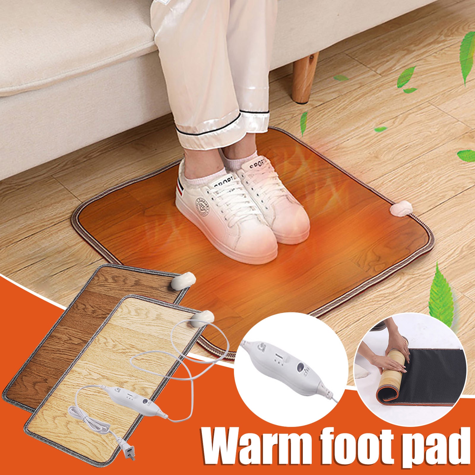 Winter Warm Electric Foot Feet Heating Portable Electric Warmer Pad Heated Floor Carpet Mat For Office Chimenea Electrica