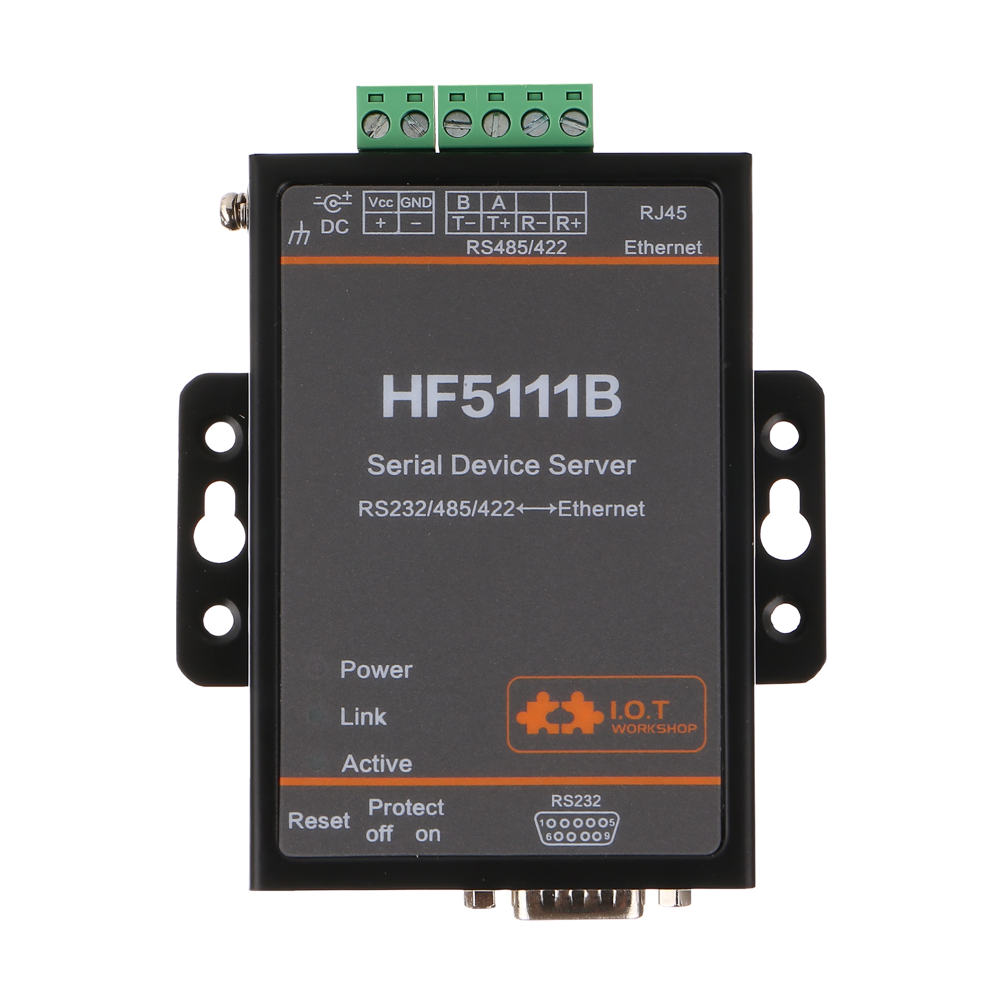 Serial 3-in-1 RJ45 RS232 RS485 RS422 to Ethernet serial server DTU HF5111B Single UART Ethernet Serial Server