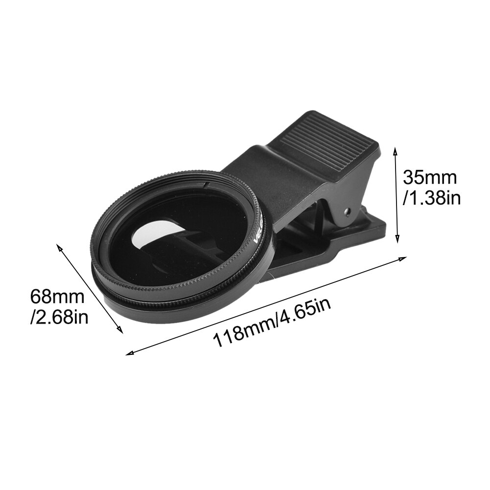 37Mm Circulaire Polarisator Ultradunne Cpl Filter Camping Universele Telefoon Camera Lens Groothoek Verstelbare Clip-On externe