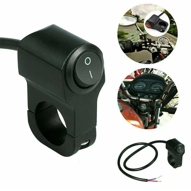 Interrupteur de guidon de moto, commandes de phares, pièces de moto, interrupteur noir, projecteurs, accessoires électroniques de moto: vert militaire