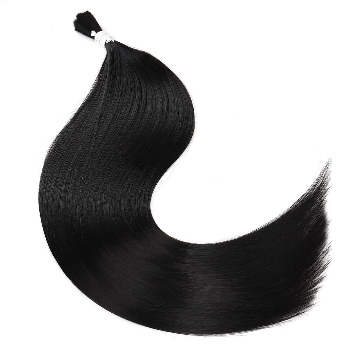 Synthetic Hair Bulk Straight Braiding Hair Bundles Extensions Long Hair Extensions 100G 28 Inch High Temperature Fiber Hair Bulk