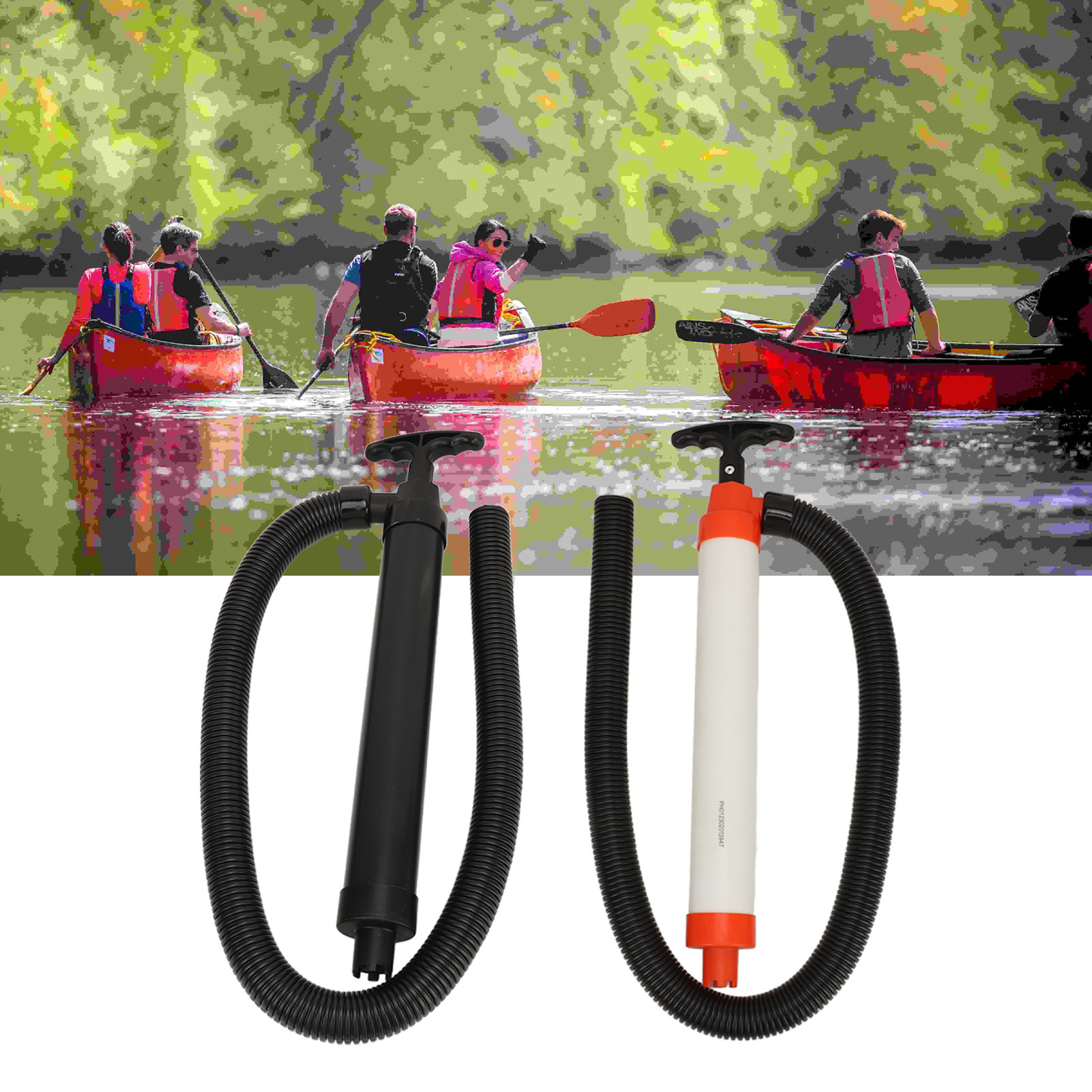 1Pc Boat Manual Bilge Pump with Hose Portable Hand Water Pump for Yachts Fishing Boats Kayaks Speedboats
