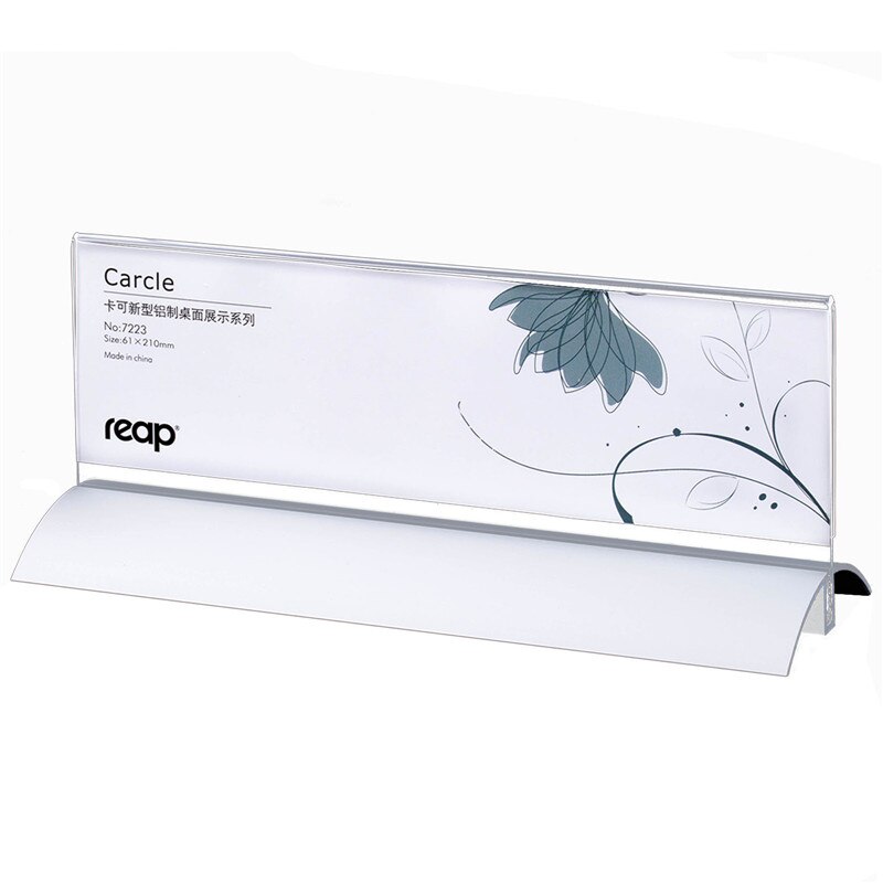 5- pakke høst carcle akryl t-form skrivebord skilt holder kort display stativ bord meny service etikett kontor club business restaurant: 5223 210 x 61mm