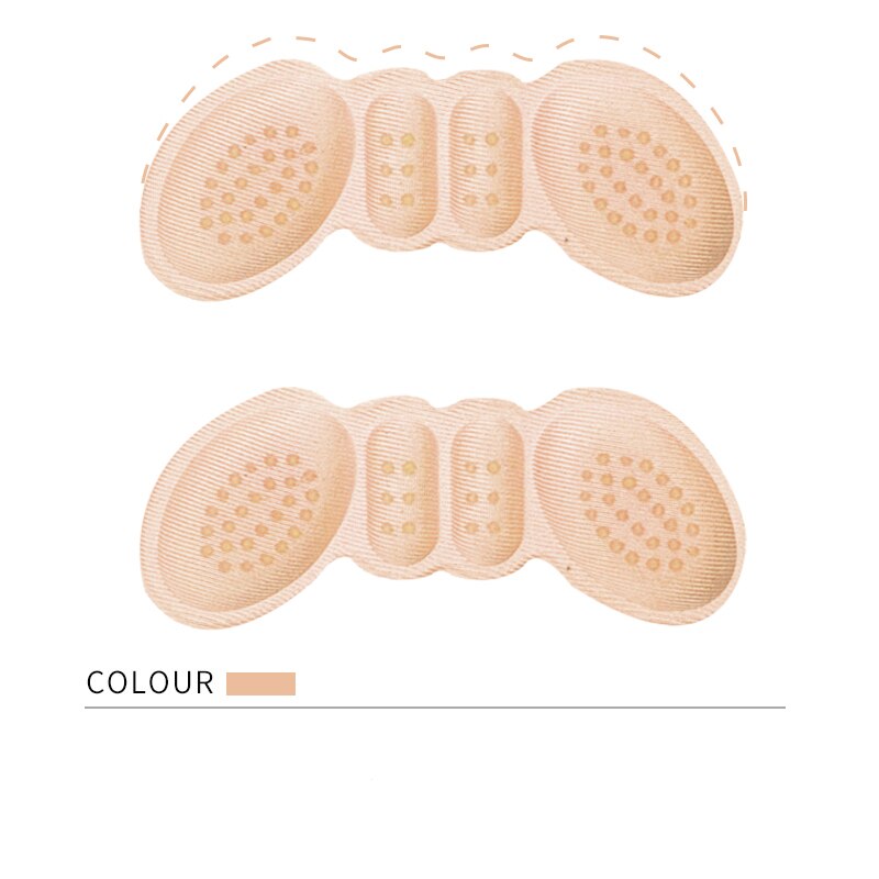 1 Paar Hoge Hak Inlegzolen Vlinder Aanpassen Grootte Hak Liner Grips Protector Sticker Hak Pad Voetverzorging Anti Hoogte Blijven hak Pads: Beige / 6mm