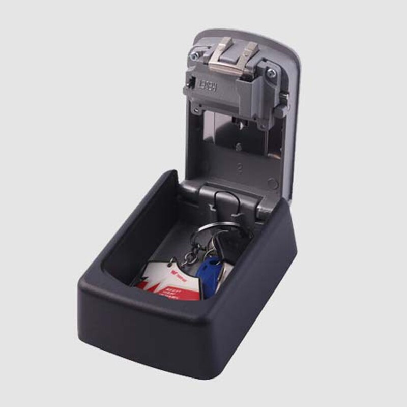 Key Storage Lock Box Wall Mount Holder 4 Digit Combination Safe Outdoor Security