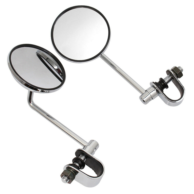 2 Stuks 7/8 "Stuur Ronde Achteruitrijcamera Zijspiegels Motorfiets Voor Bobber Cruiser Racer Cafe motorfiets accessoires