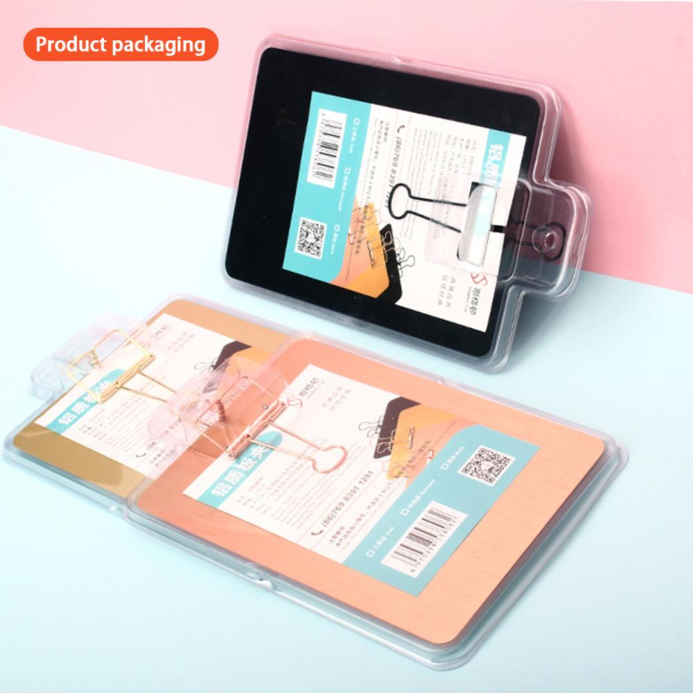 writing board clip aluminum alloy color menu A4 writing clipboard