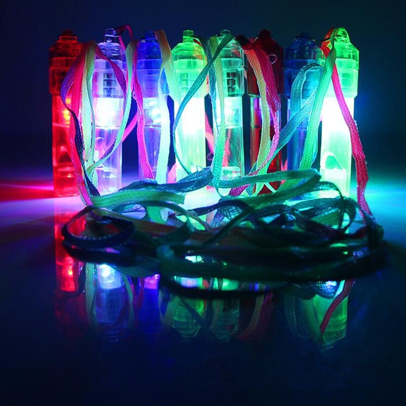 LED Flashing Whistle Light Up Glowing Whistles Bar KTV Nightclub Cheer Props Noise Maker Halloween Party Supplies