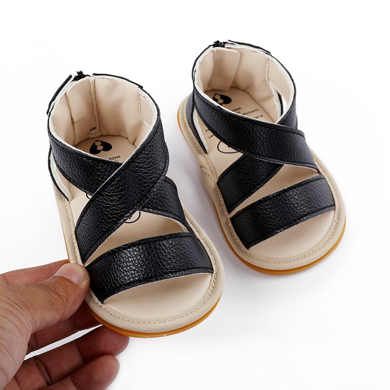 Summer Unisex Baby Sandals Toddler PU Non-slip Shoes Breathable Soft-soled Kids Soft Sole First Walkers Casual Shoes 0-18M